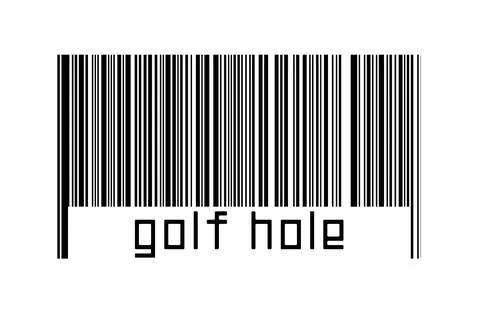 Digitalization concept. Barcode of black horizontal lines with inscription go Illustrazione stock