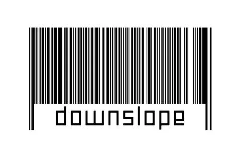 Digitalization concept. Barcode of black horizontal lines with inscription do Stock Illustration