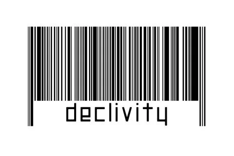 Digitalization concept. Barcode of black horizontal lines with inscription de Stock Illustration