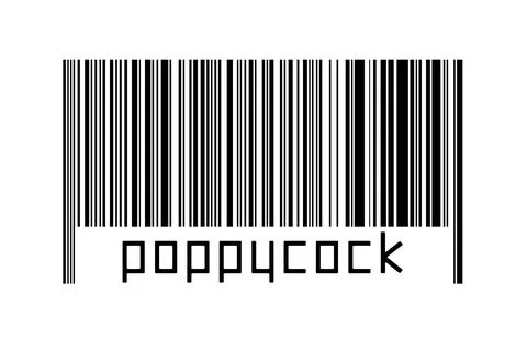 Digitalization concept. Barcode of black horizontal lines with inscription po Stock Illustration