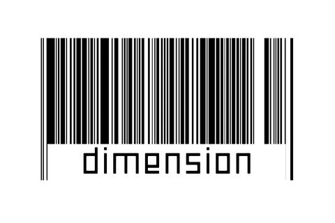Digitalization concept. Barcode of black horizontal lines with inscription di 스톡 일러스트