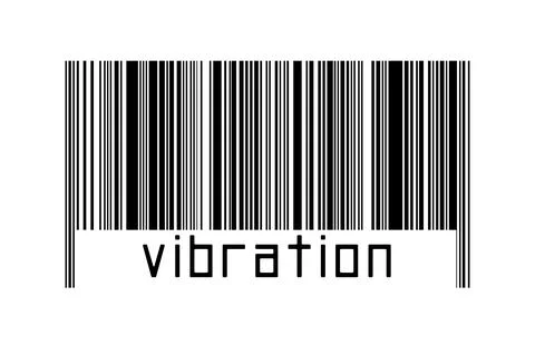 Digitalization concept. Barcode of black horizontal lines with inscription vi 스톡 일러스트