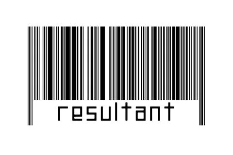 Digitalization concept. Barcode of black horizontal lines with inscription re 스톡 일러스트