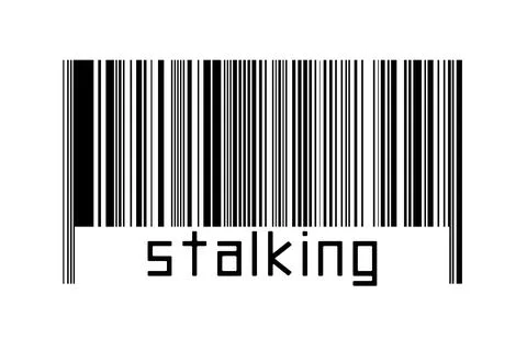 Digitalization concept. Barcode of black horizontal lines with inscription st イラスト素材