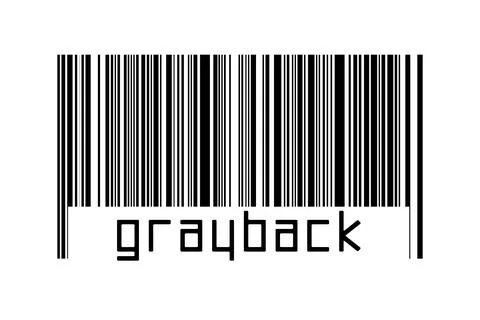 Digitalization concept. Barcode of black horizontal lines with inscription gr 스톡 일러스트