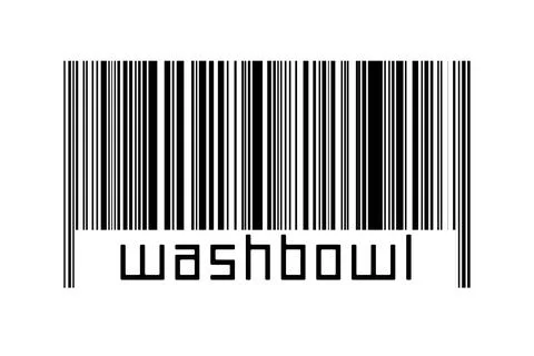Digitalization concept. Barcode of black horizontal lines with inscription wa 스톡 일러스트