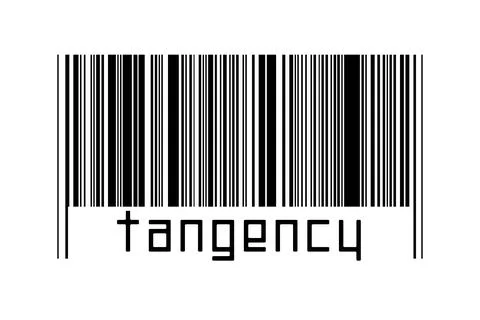 Digitalization concept. Barcode of black horizontal lines with inscription ta Illustrazione stock