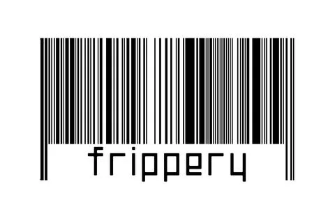 Digitalization concept. Barcode of black horizontal lines with inscription fr Illustrazione stock