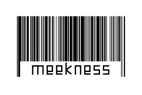 Digitalization concept. Barcode of black horizontal lines with inscription me Stock Illustration