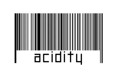 Digitalization concept. Barcode of black horizontal lines with inscription ac Illustrazione stock