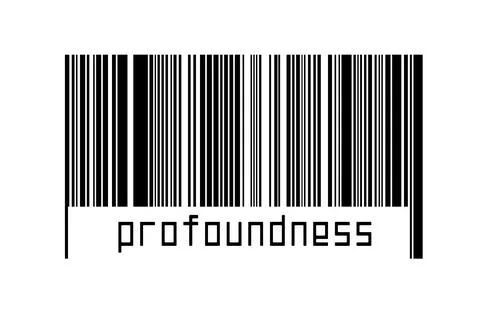 Digitalization concept. Barcode of black horizontal lines with inscription pr Illustrazione stock