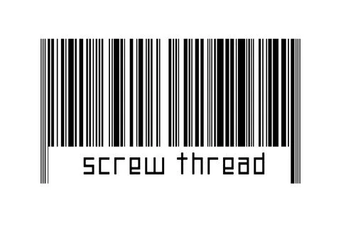 Digitalization concept. Barcode of black horizontal lines with inscription sc 스톡 일러스트