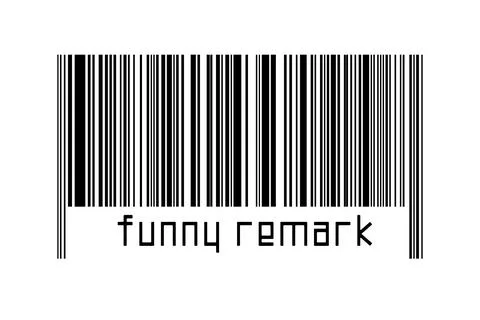 Digitalization concept. Barcode of black horizontal lines with inscription fu Illustrazione stock