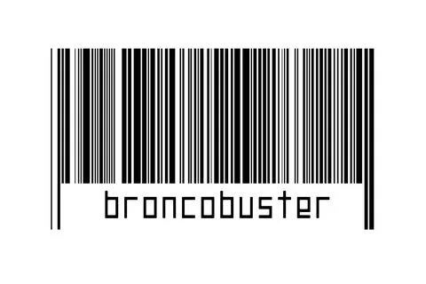 Digitalization concept. Barcode of black horizontal lines with inscription br Stock Illustration