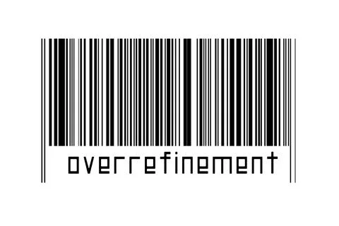 Digitalization concept. Barcode of black horizontal lines with inscription ov Illustrazione stock