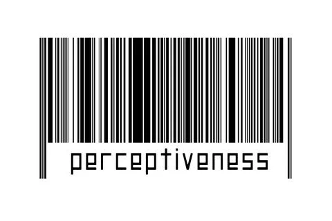 Digitalization concept. Barcode of black horizontal lines with inscription pe Stock Illustration