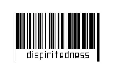 Digitalization concept. Barcode of black horizontal lines with inscription di 库存插图