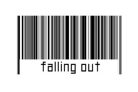 Digitalization concept. Barcode of black horizontal lines with inscription fa Stock Illustration