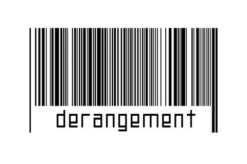 Digitalization concept. Barcode of black horizontal lines with inscription de Stock Illustration