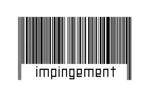 Digitalization concept. Barcode of black horizontal lines with inscription im 스톡 일러스트