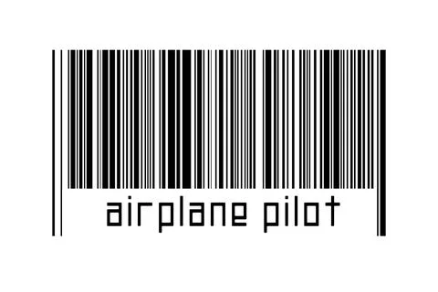 Digitalization concept. Barcode of black horizontal lines with inscription ai Stock Illustration