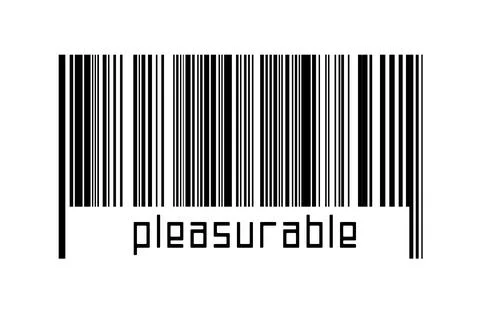 Digitalization concept. Barcode of black horizontal lines with inscription pl Stockillustratie