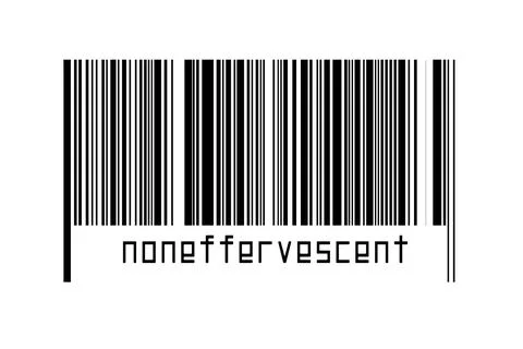 Digitalization concept. Barcode of black horizontal lines with inscription no Illustrazione stock