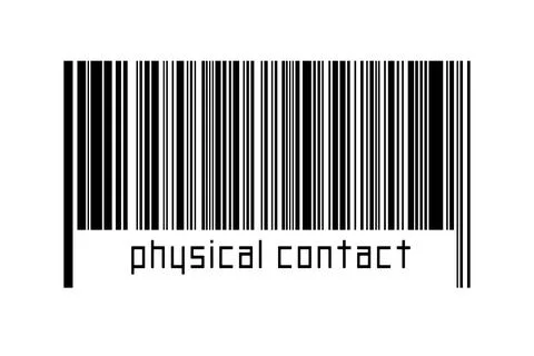 Digitalization concept. Barcode of black horizontal lines with inscription ph 스톡 일러스트