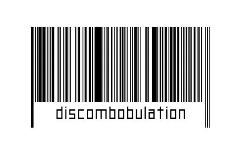 Digitalization concept. Barcode of black horizontal lines with inscription di イラスト素材