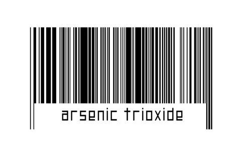 Digitalization concept. Barcode of black horizontal lines with inscription ar Stock Illustration