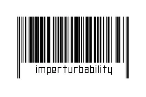 Digitalization concept. Barcode of black horizontal lines with inscription im Illustrazione stock
