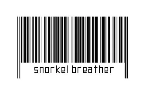 Digitalization concept. Barcode of black horizontal lines with inscription sn Stock Illustration