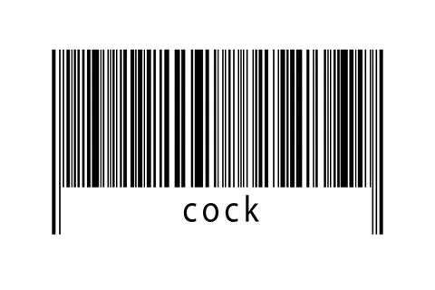 Digitalization concept. Barcode of black horizontal lines with inscription co Illustrazione stock