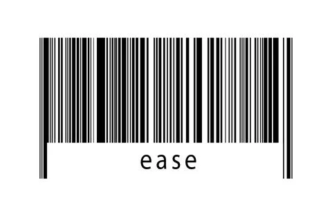 Digitalization concept. Barcode of black horizontal lines with inscription ea Stock Illustration