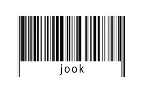 Digitalization concept. Barcode of black horizontal lines with inscription jo Stock Illustration