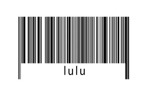 Digitalization concept. Barcode of black horizontal lines with inscription lu Stock Illustration