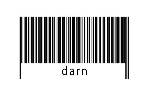 Digitalization concept. Barcode of black horizontal lines with inscription da Stock Illustration