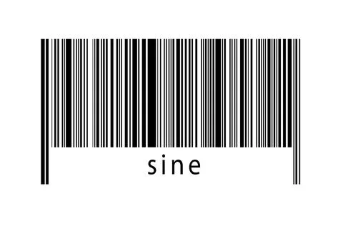 Digitalization concept. Barcode of black horizontal lines with inscription si 스톡 일러스트