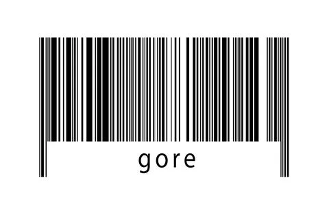 Digitalization concept. Barcode of black horizontal lines with inscription go Illustrazione stock