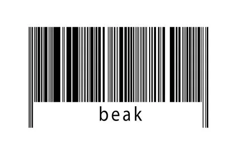 Digitalization concept. Barcode of black horizontal lines with inscription be Stock Illustration