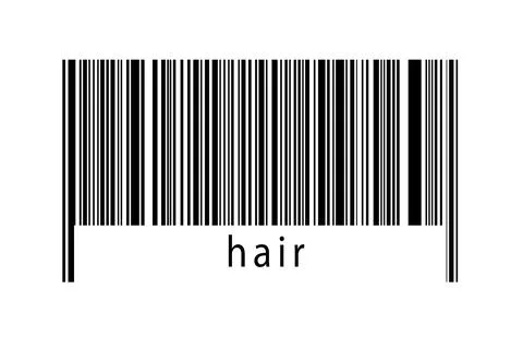 Digitalization concept. Barcode of black horizontal lines with inscription ha Illustrazione stock
