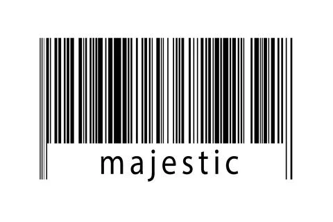Digitalization concept. Barcode of black horizontal lines with inscription ma 스톡 일러스트