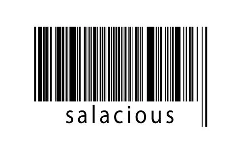 Digitalization concept. Barcode of black horizontal lines with inscription sa Stock Illustration