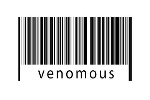 Digitalization concept. Barcode of black horizontal lines with inscription ve 스톡 일러스트