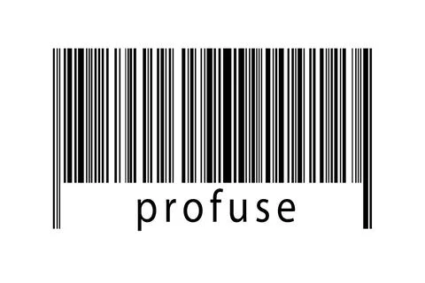 Digitalization concept. Barcode of black horizontal lines with inscription pr 스톡 일러스트