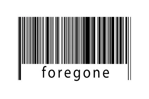 Digitalization concept. Barcode of black horizontal lines with inscription fo Stock Illustration