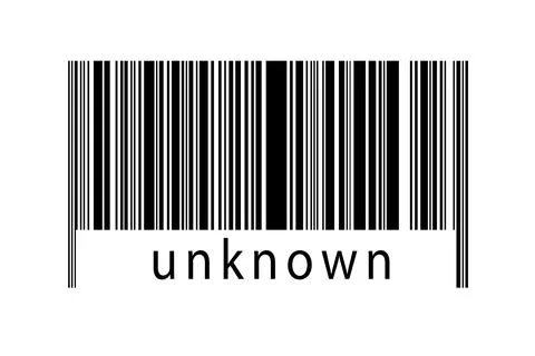 Digitalization concept. Barcode of black horizontal lines with inscription un Stock Illustration
