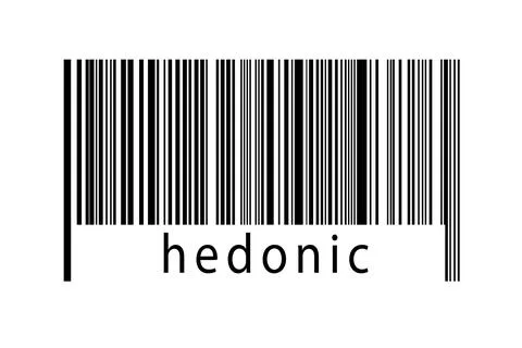 Digitalization concept. Barcode of black horizontal lines with inscription he イラスト素材