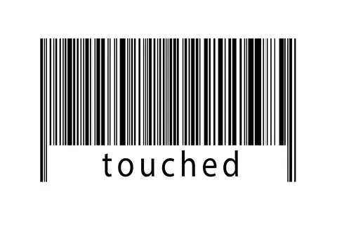 Digitalization concept. Barcode of black horizontal lines with inscription to 스톡 일러스트