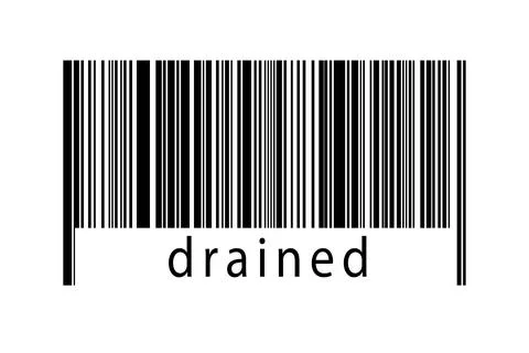 Digitalization concept. Barcode of black horizontal lines with inscription dr イラスト素材